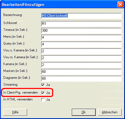 Screenshot: Part of the Expert mask 'Edit/add Refresh-Times'